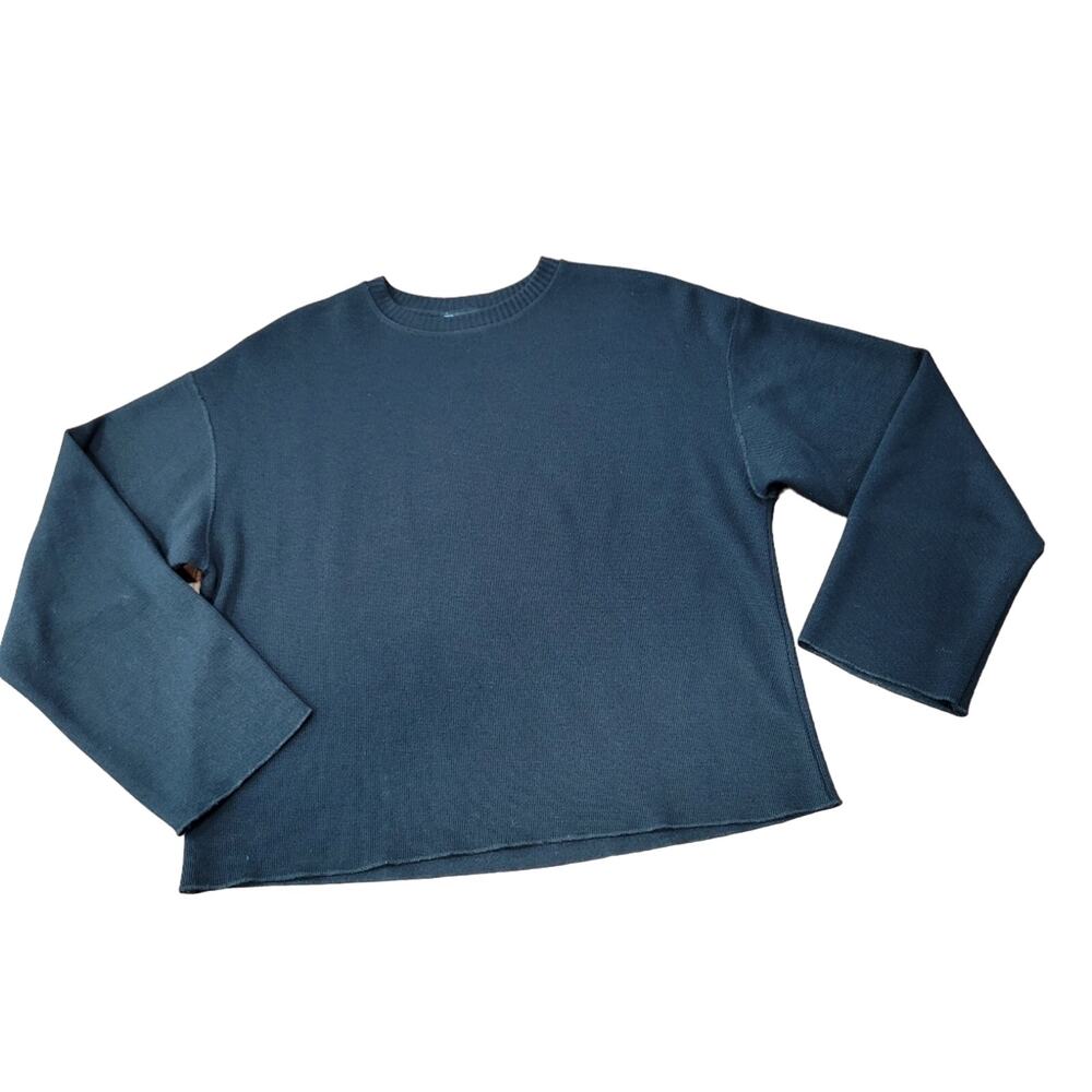 Zara Soft Touch Fabric Sweater Rib Knit Collar Unfunished Trim Size Small